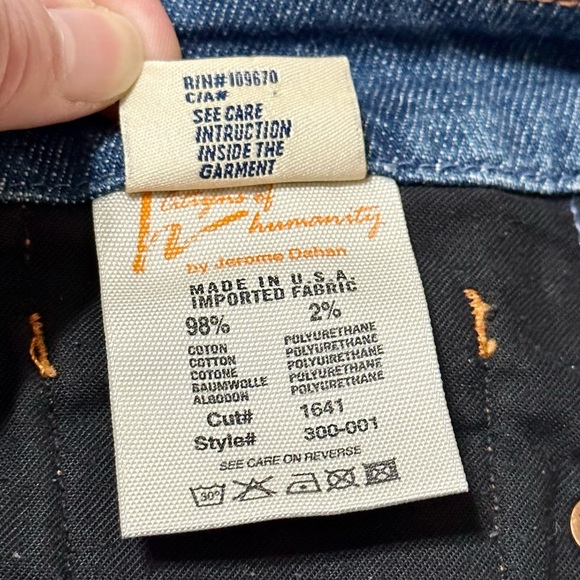 Citizens of Humanity Sophia Split Front Distressed Denim Knee Length Skirt - 6 - Picture 15 of 16